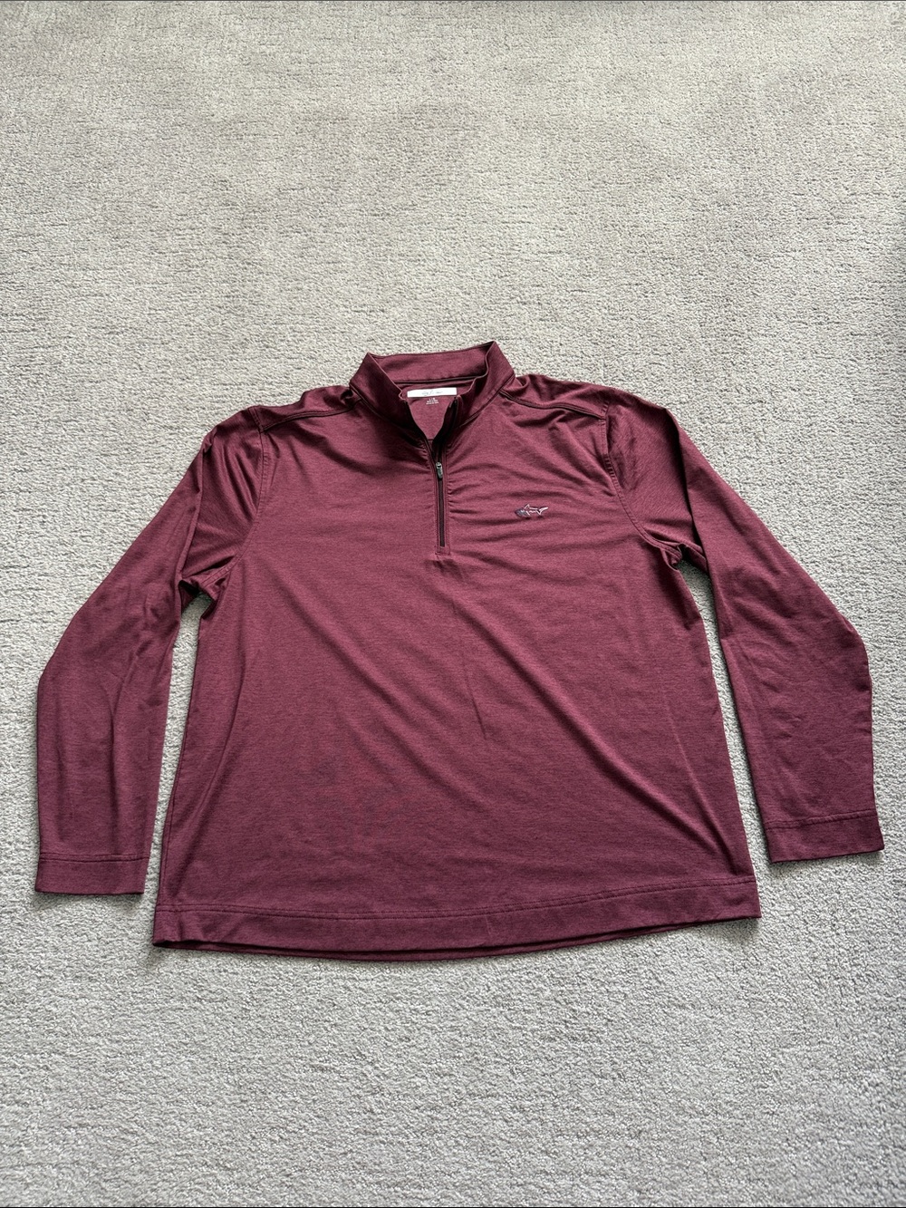 Greg Norman Men’s Burgundy Performance Quarter Zip - Large